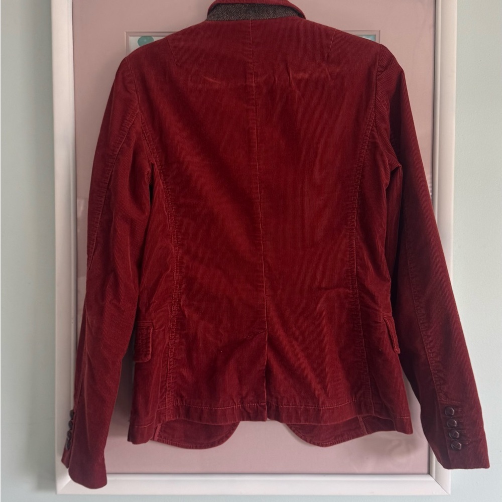 J. Crew Women's Corduroy Deep Red Blazer - Picture 5 of 7